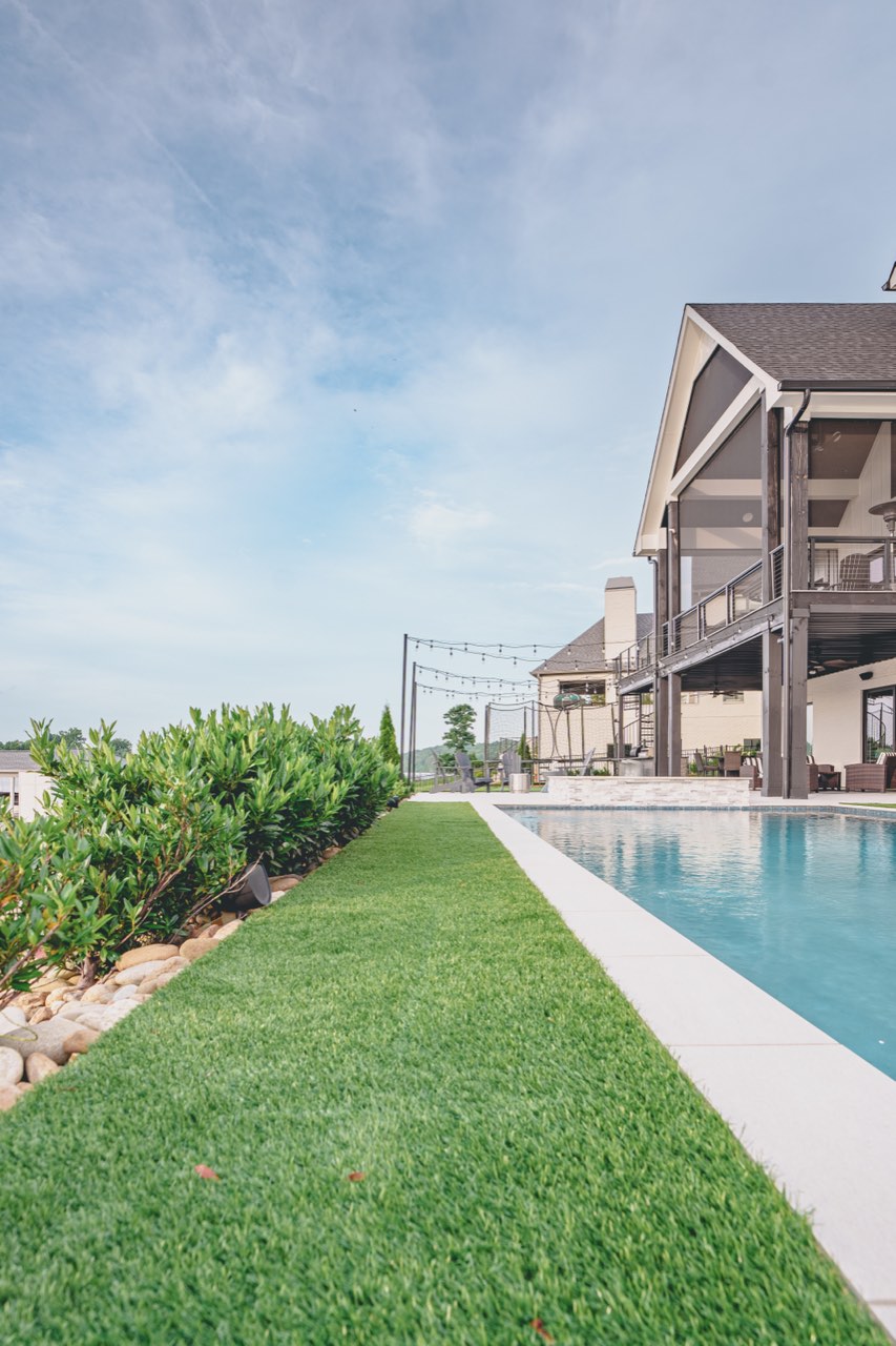Lakefront Pool, Turf Lawn & Covered Pavilion