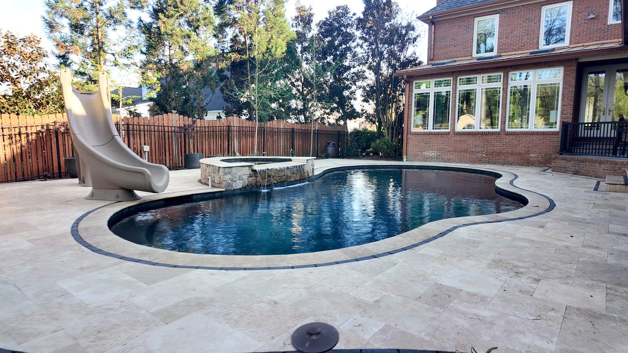 Golden Hour Retreat, Pool Renovation & Travertine Deck in Knoxville, TN - photo 4
