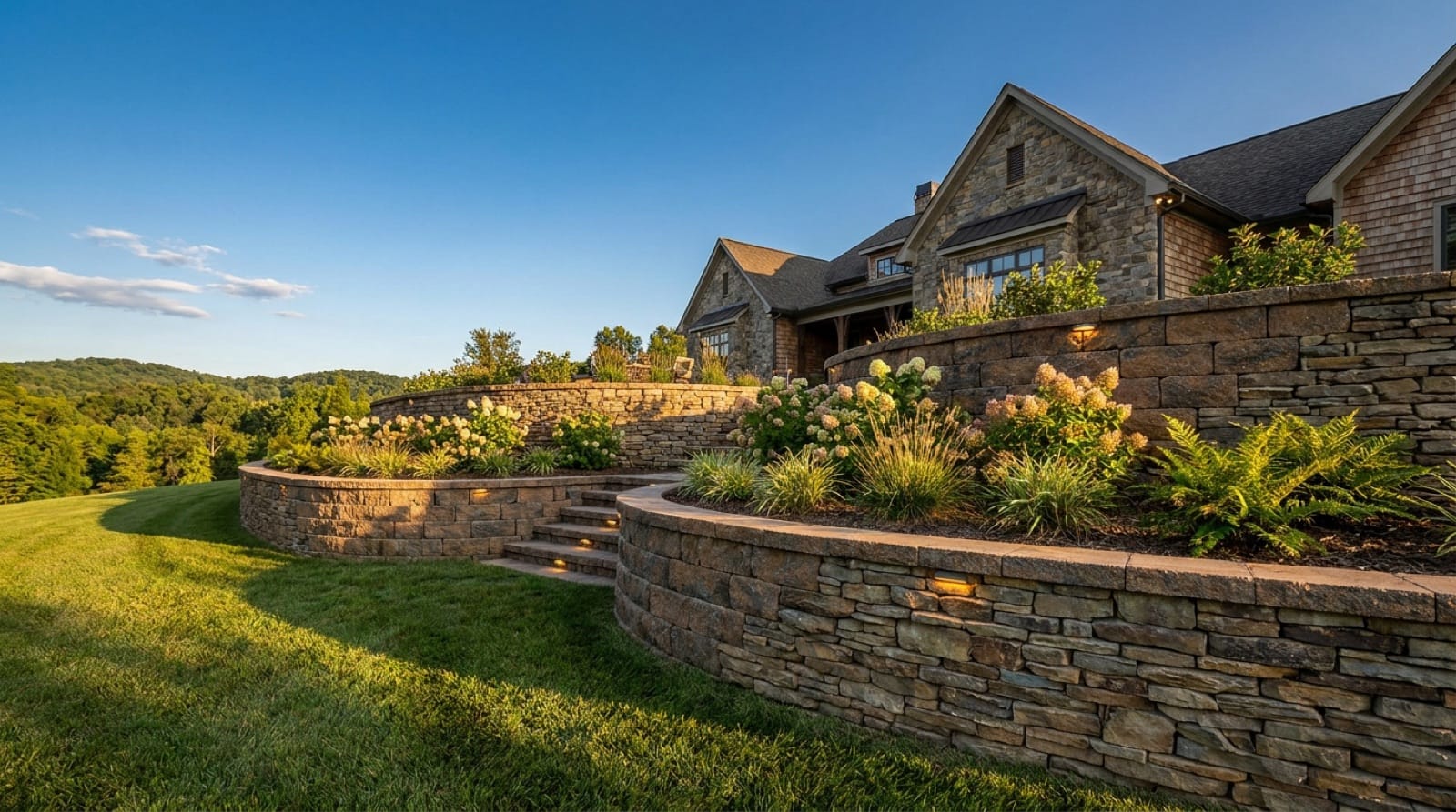 Retaining Walls & Terrace Design by Morales Outdoor Living in Knoxville and East Tennessee